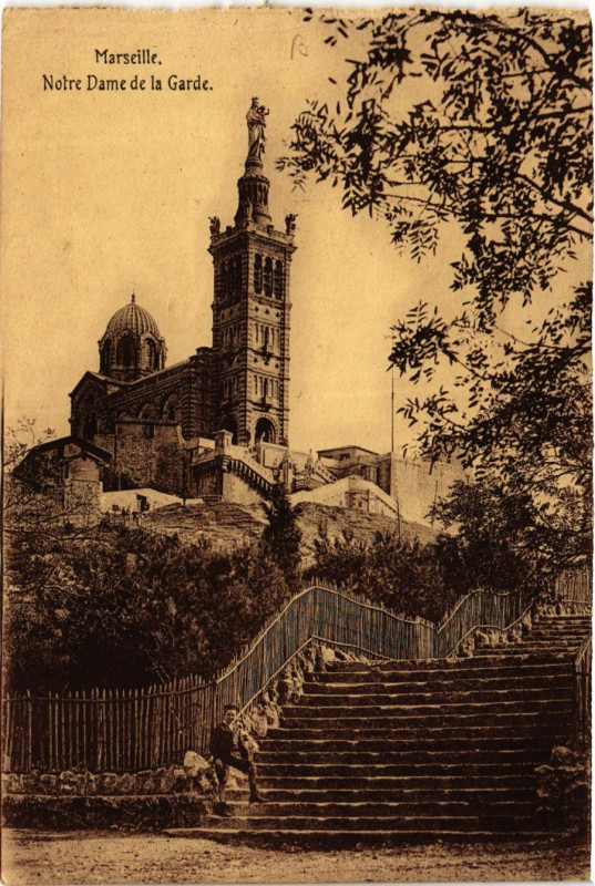 Carte postale ancienne Marseille Notre Dame de la Garde à Marseille