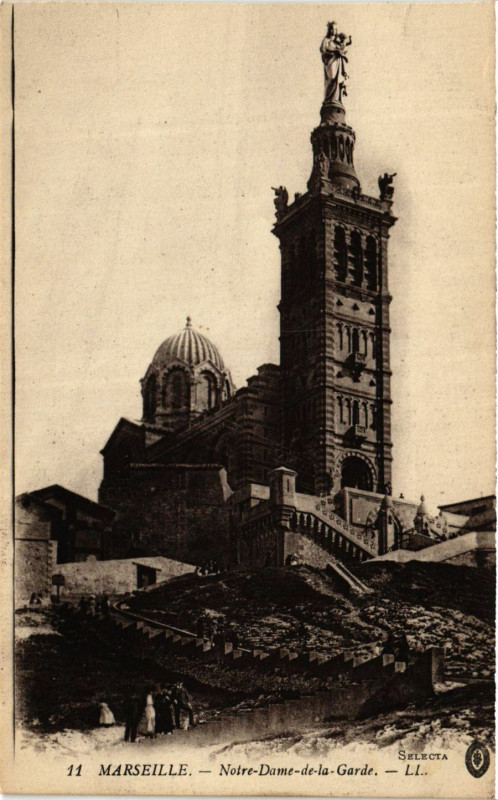 Carte postale ancienne Marseille Notre Dame de la Garde à Marseille