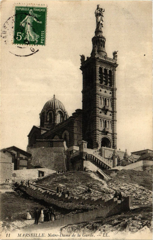 Carte postale ancienne Marseille Notre Dame de la Garde à Marseille