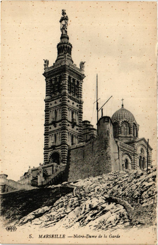Carte postale ancienne Marseille Notre Dame de la Garde à Marseille