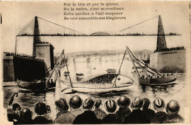 Carte postale ancienne Marseille la sardine à Marseille
