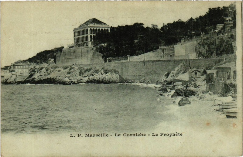 Carte postale ancienne Marseille La Corniche Le Prophete à Marseille