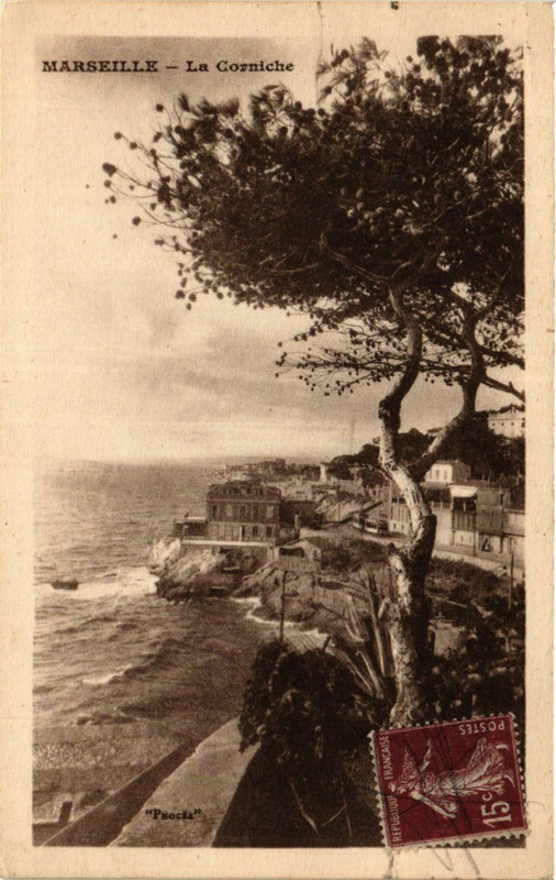 Carte postale ancienne Marseille La Corniche à Marseille