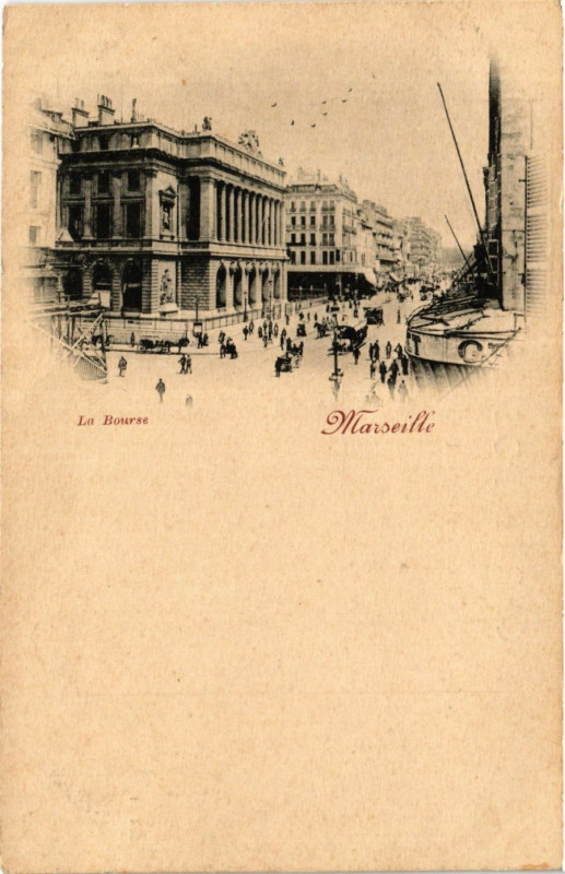 Carte postale ancienne Marseille La Bourse à Marseille