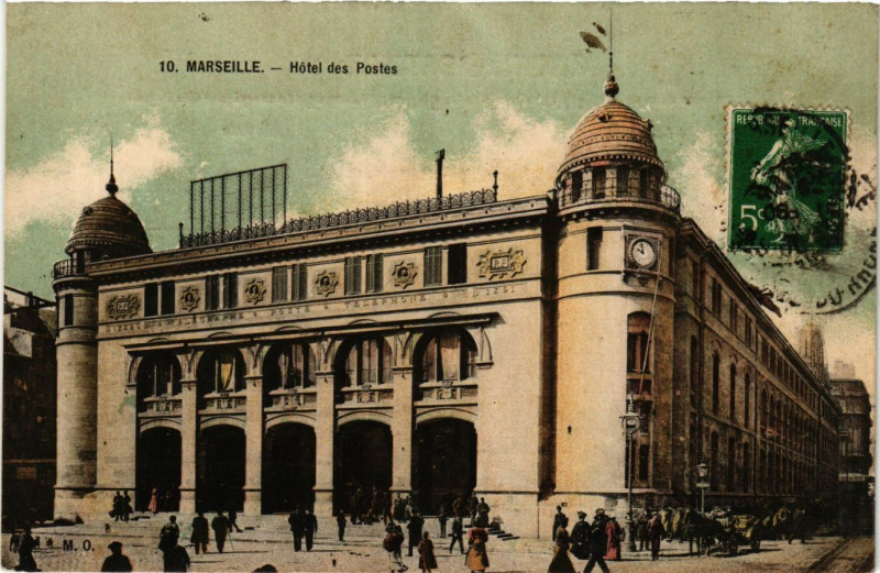 Carte postale ancienne Marseille Hotel des Postes à Marseille