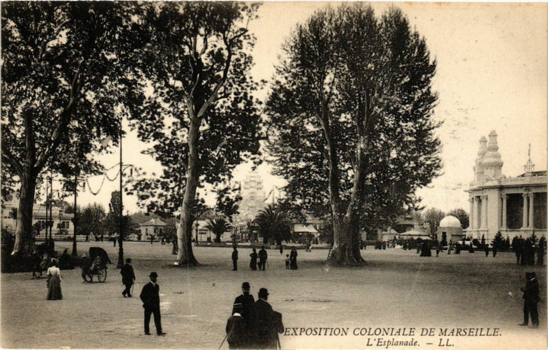 Carte postale ancienne Expo coloniale Marseille l'Espalande ` à Marseille