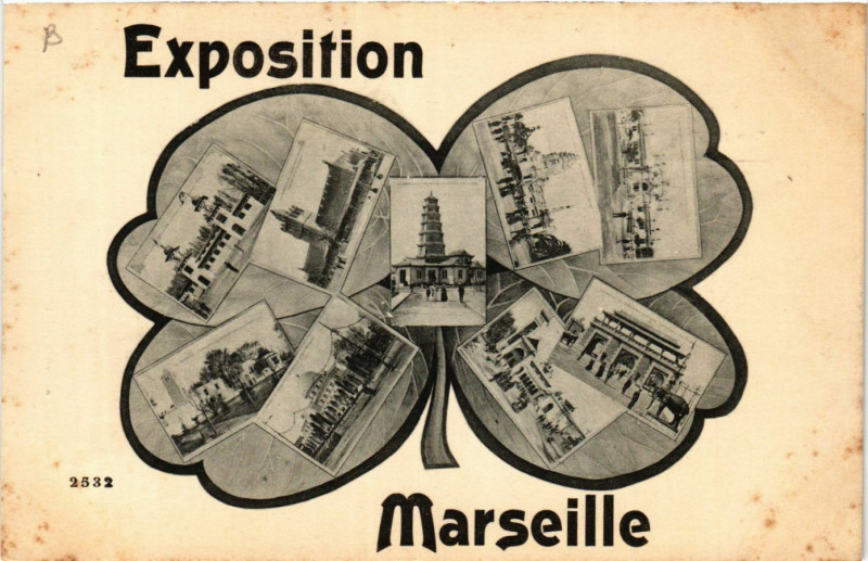 Carte postale ancienne Expo coloniale Marseille à Marseille
