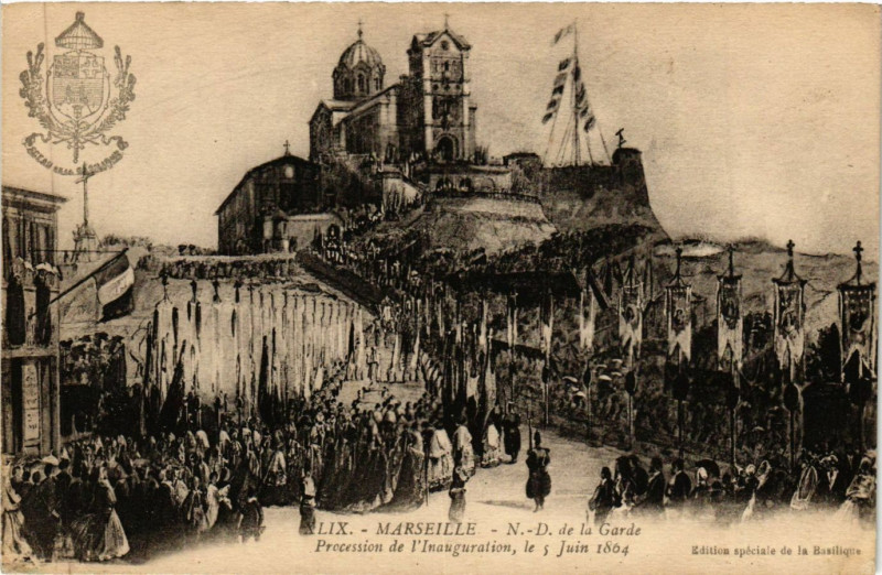 Carte postale ancienne Marseille - N.-D. de la Garde à Marseille