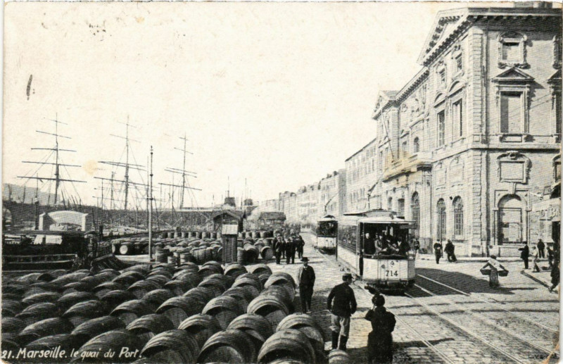 Carte postale ancienne Marseille. le quai du Port à Marseille