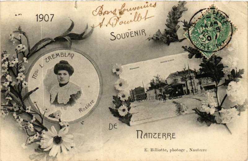Carte postale ancienne Nanterre Souvenir à Nanterre