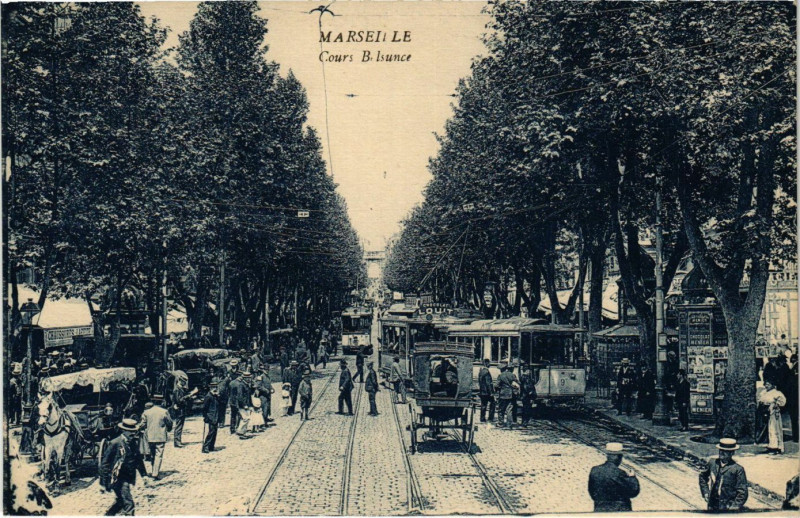 Carte postale ancienne Marseille - Cours Belsunce à Marseille