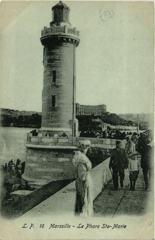 Carte postale ancienne Marseille - Le Phare Ste-Marie à Marseille