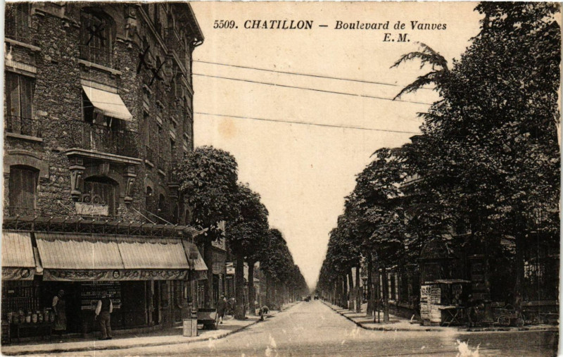 Carte postale ancienne Chatillon Boulevard de Vanves à Châtillon