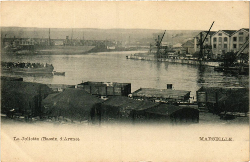 Carte postale ancienne Marseille - La Joliette (Bassin d'Arene) à Marseille