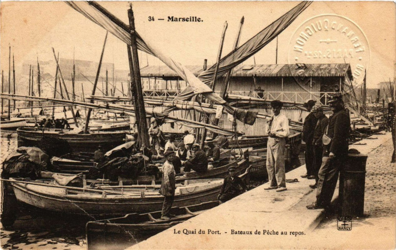 Carte postale ancienne Marseille - Le Quai du Port à Marseille
