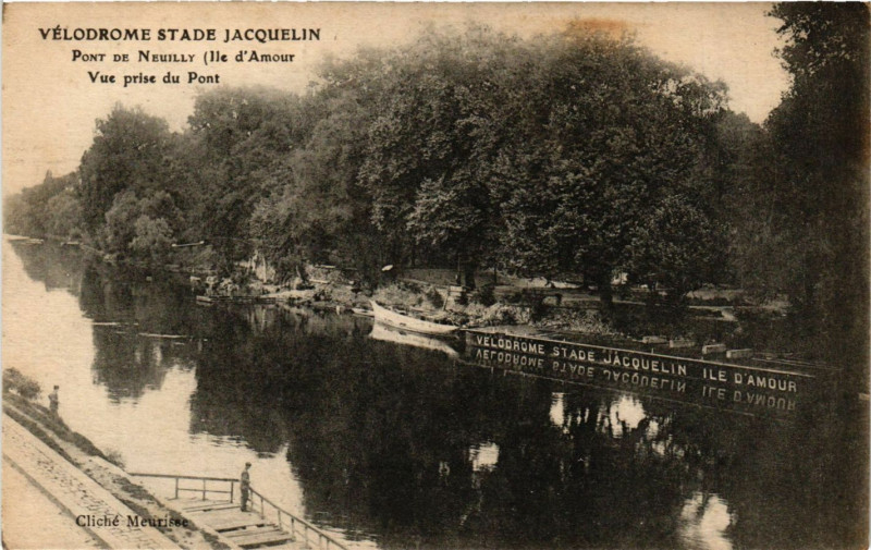 Carte postale ancienne Pont de Neuilly - Vue prise du Pont