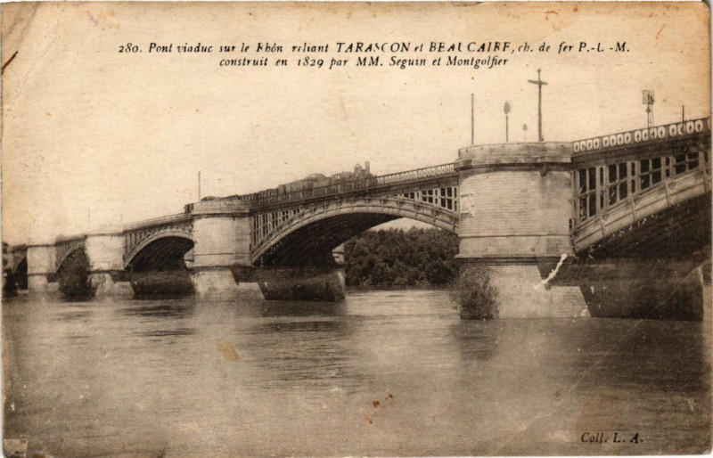 Carte postale ancienne Tarascon - Le Pont du chemin de fer à Tarascon