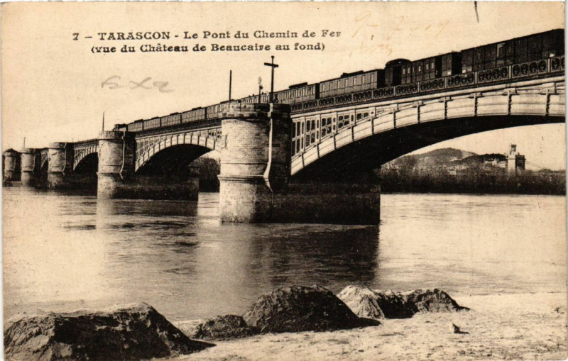Carte postale ancienne Tarascon - Le Pont du chemin de fer à Tarascon