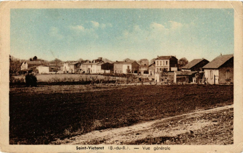 Carte postale ancienne Saint-Victoret - Vue générale à Saint-Victoret