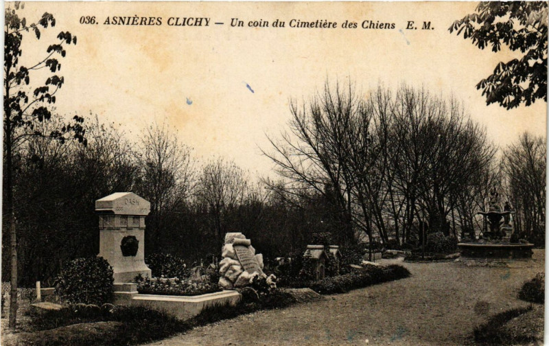 Carte postale ancienne Asnieres Clichy - Un coin du Cimetiere à Asnières-sur-Seine