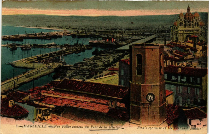 Carte postale ancienne Marseille - Vue Panoramique du Port à Marseille