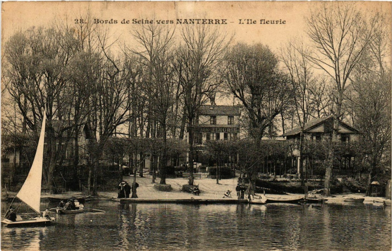 Carte postale ancienne Nanterre - L'Ile felurie à Nanterre
