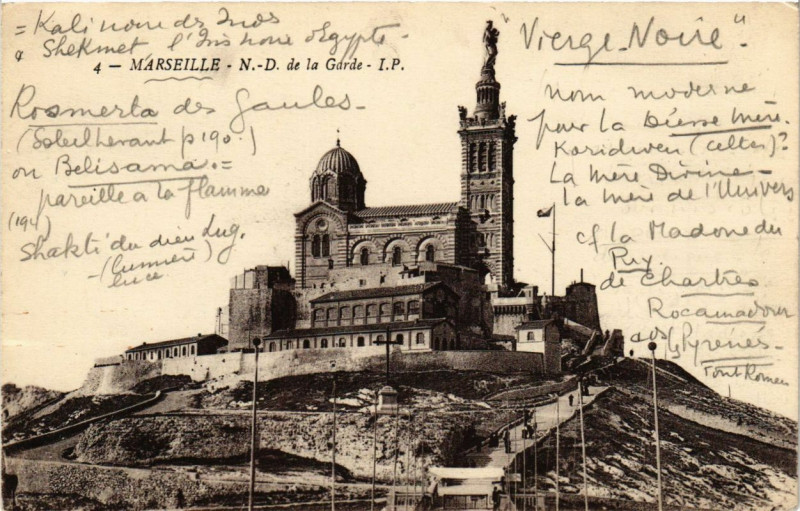 Carte postale ancienne Marseille - N.D. de la Garde à Marseille