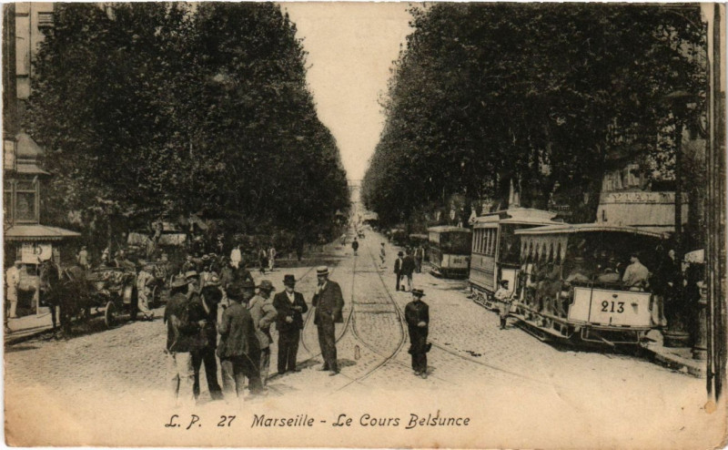Carte postale ancienne Marseille - Le Cours Belsunce à Marseille