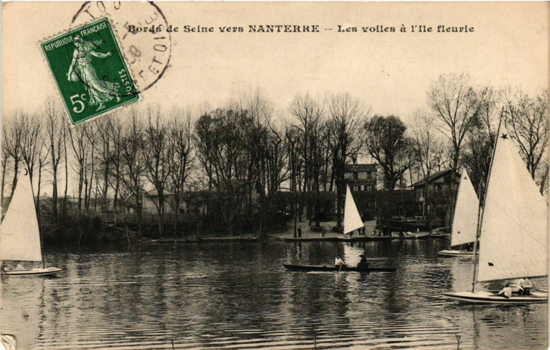 Carte postale ancienne Bords de Seine vers Nanterre à Nanterre