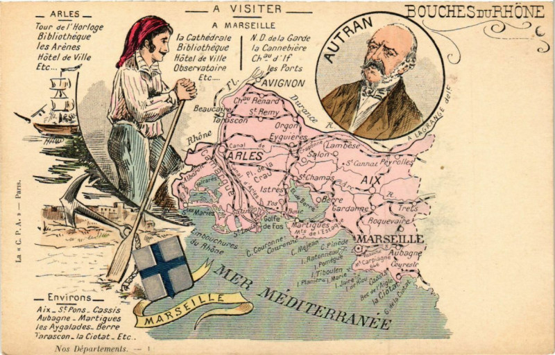 Carte postale ancienne Bouches-du-Rhone - carte