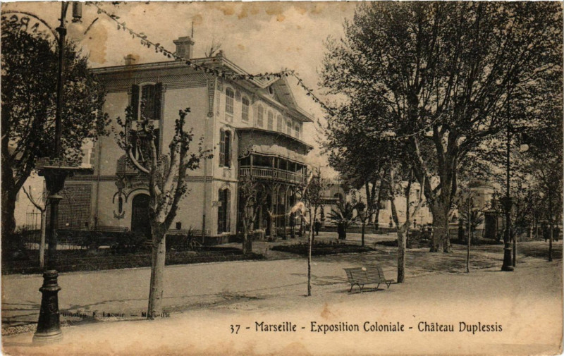 Carte postale ancienne Expo Colon. Marseille - Chateau Duplessis à Marseille