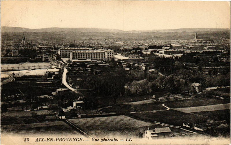 Carte postale ancienne Aix-en-Provence - Vue générale à Aix-en-Provence