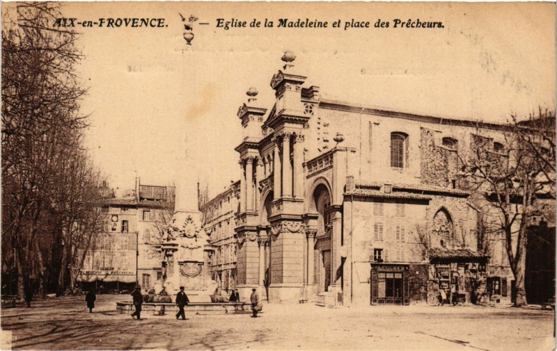 Carte postale ancienne Aix-en-Provence - Eglise de la Madeleine à Aix-en-Provence