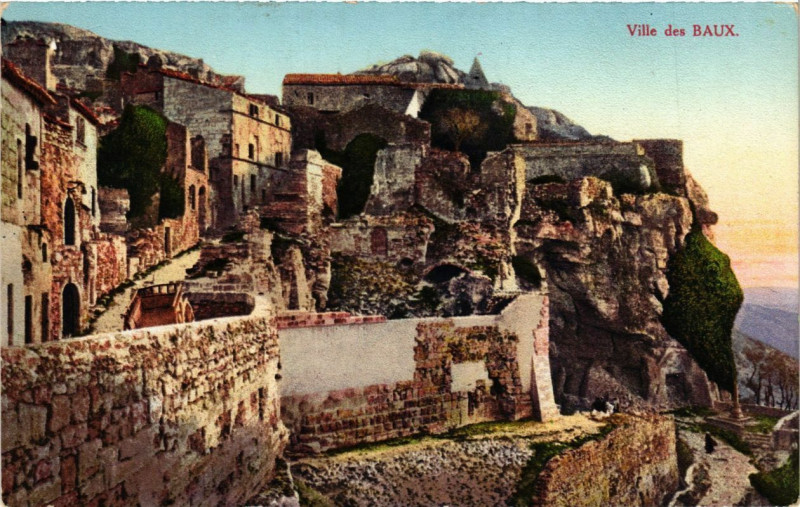 Carte postale ancienne Ville des Baux