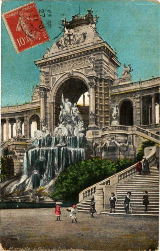 Carte postale ancienne Ed. Aqua 3 Marseille Le Palais à Marseille