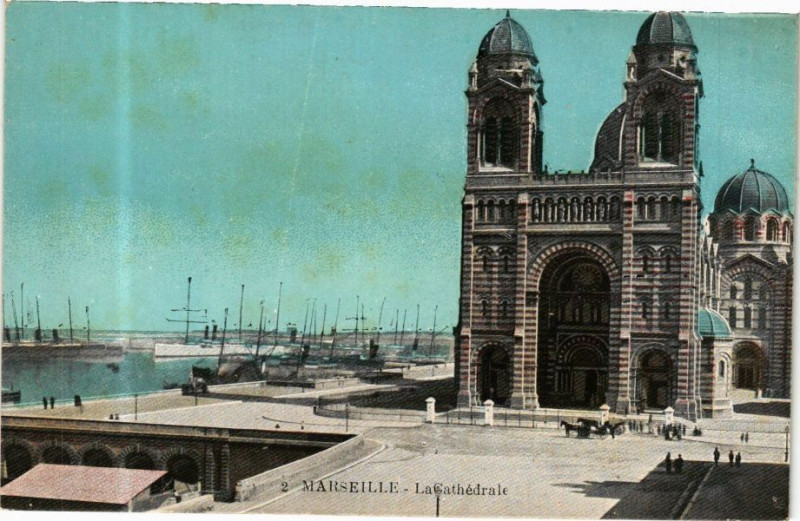 Carte postale ancienne Ed. Aqua 2 Marseille La Cathedrale à Marseille