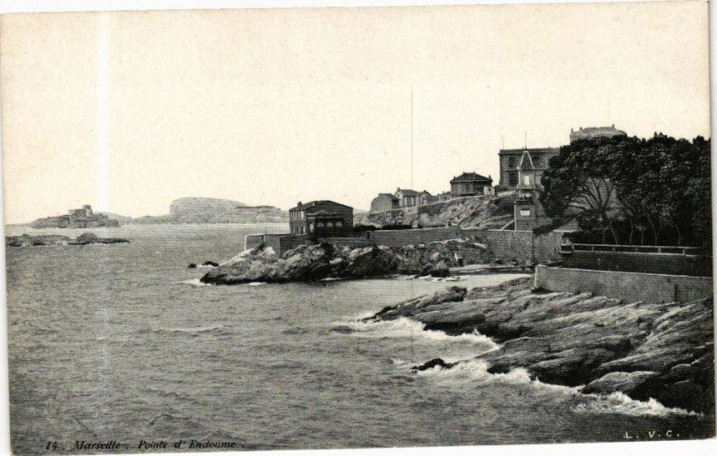 Carte postale ancienne Ed. Aqua 14 Marseille Pointe d'Endoume à Marseille