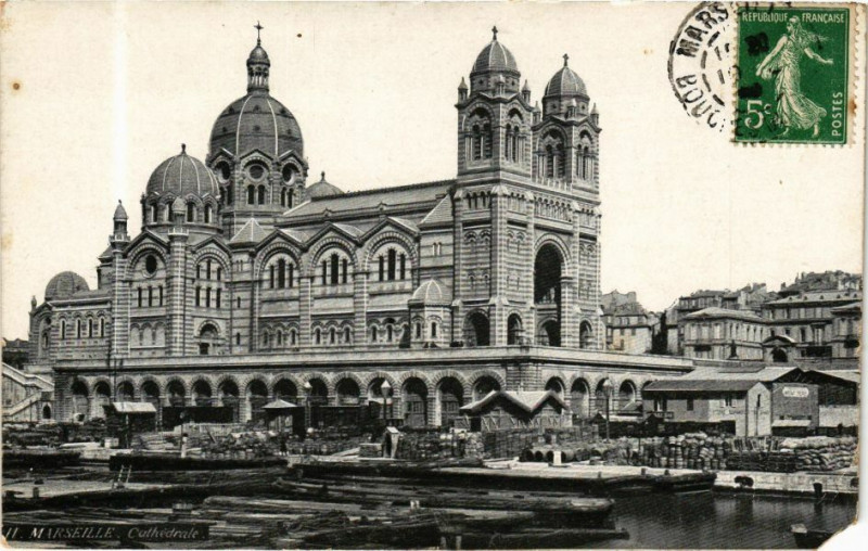 Carte postale ancienne Ed. Aqua 11 Marseille Cathedrale à Marseille