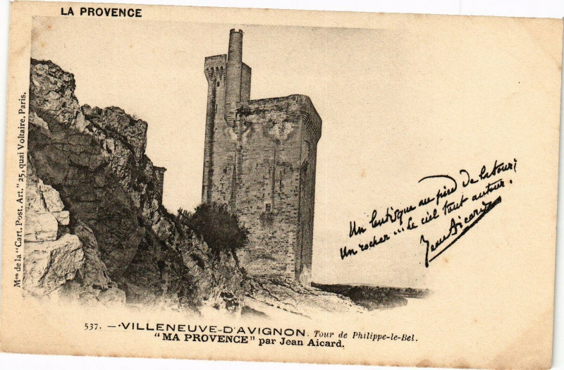 Carte postale ancienne Villeneuve d'Avignon-Tour de Philippe le Bel-Ma Provence