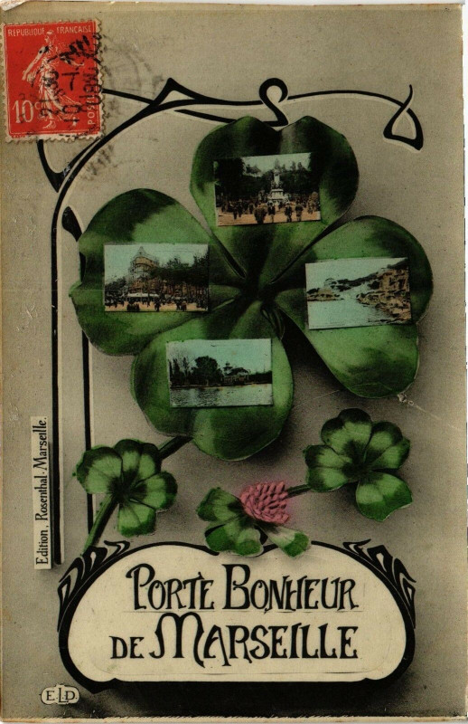 Carte postale ancienne Porte Bonheur de Marseille à Marseille