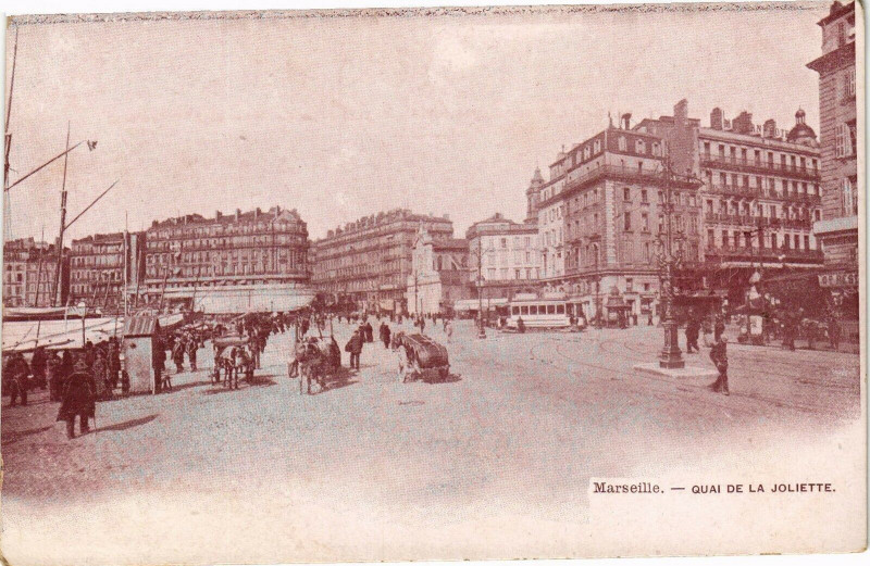Carte postale ancienne Marseille-Quai de la Joliette à Marseille