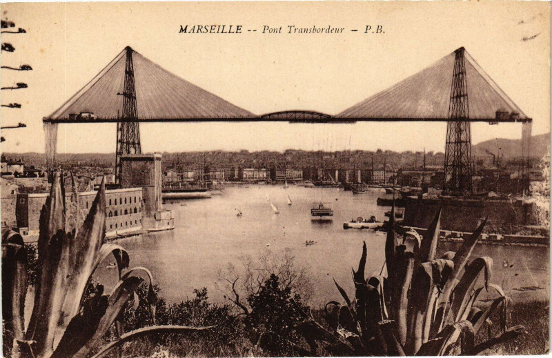 Carte postale ancienne Marseille-pont Transbordeur à Marseille