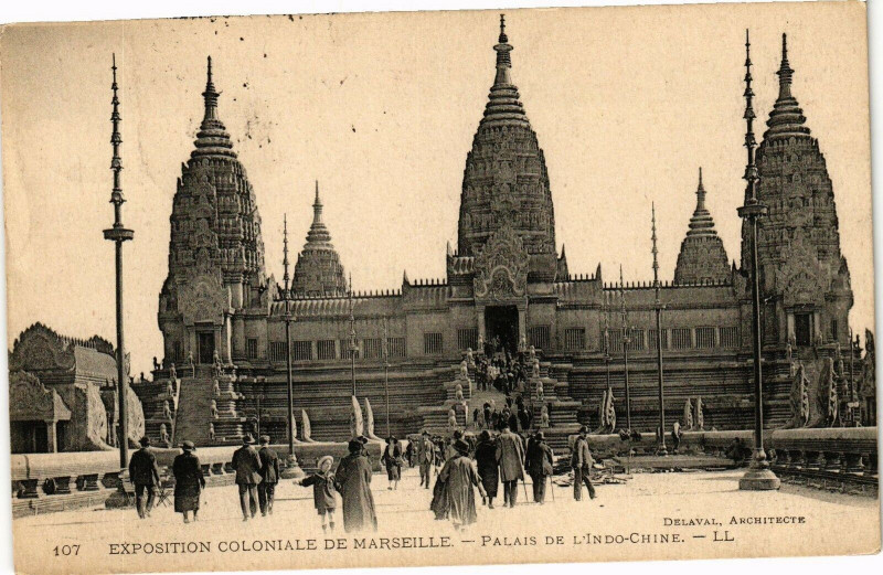 Carte postale ancienne Marseille-Palais de l'Indo Chine à Marseille