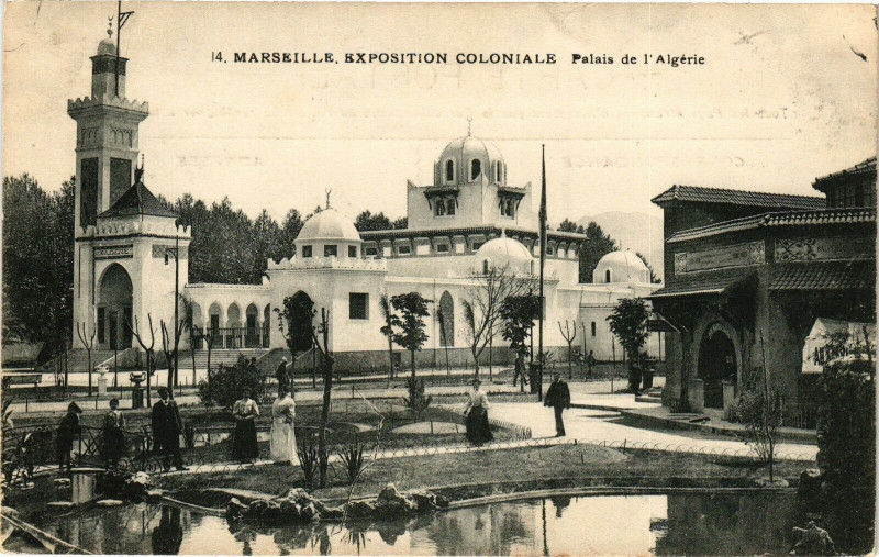 Carte postale ancienne Marseille-Palais de l'Algerie à Marseille