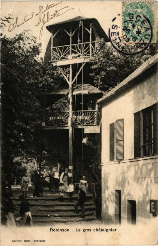 Carte postale ancienne Robinson - Le gros chataigner