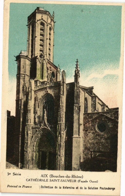 Carte postale ancienne Aix-Bouches du Rhone-Cathedrale Saint-Sauveur