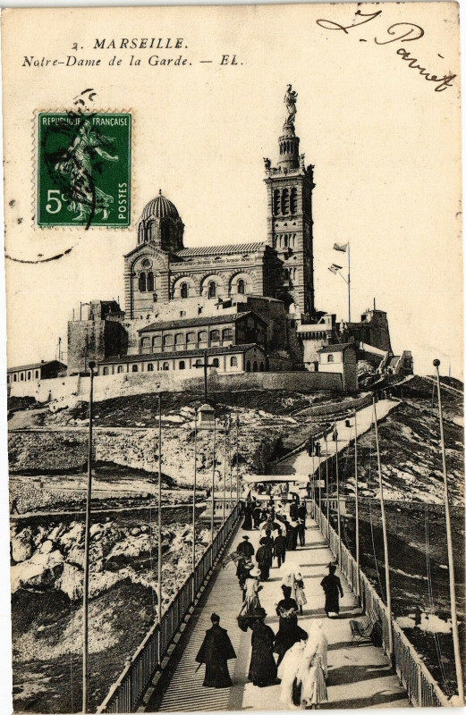 Carte postale ancienne Marseille-Notre Dame de la Garde à Marseille