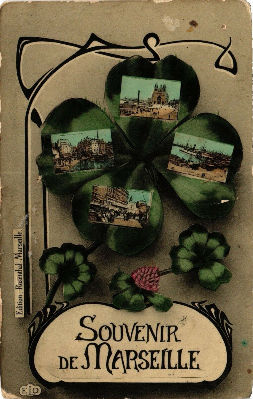 Carte postale ancienne Souvenir de Marseille à Marseille