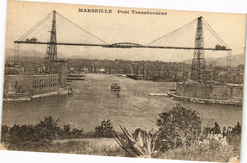 Carte postale ancienne Marseille-Pont Transbordeur à Marseille