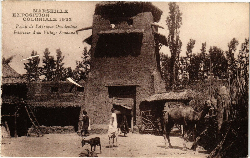 Carte postale ancienne Marseille-Palais de l'Afrique Occidentale à Marseille